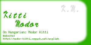 kitti modor business card